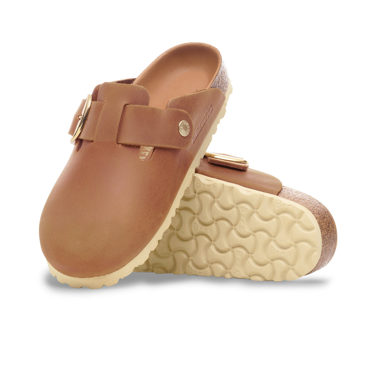 Boston Big Buckle Cognac Oiled Leather