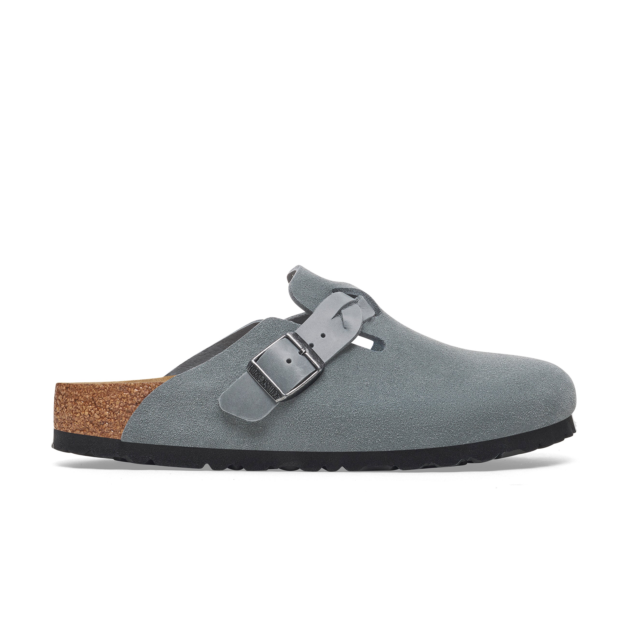 Boston Braided Basalt Grey Suede Leather