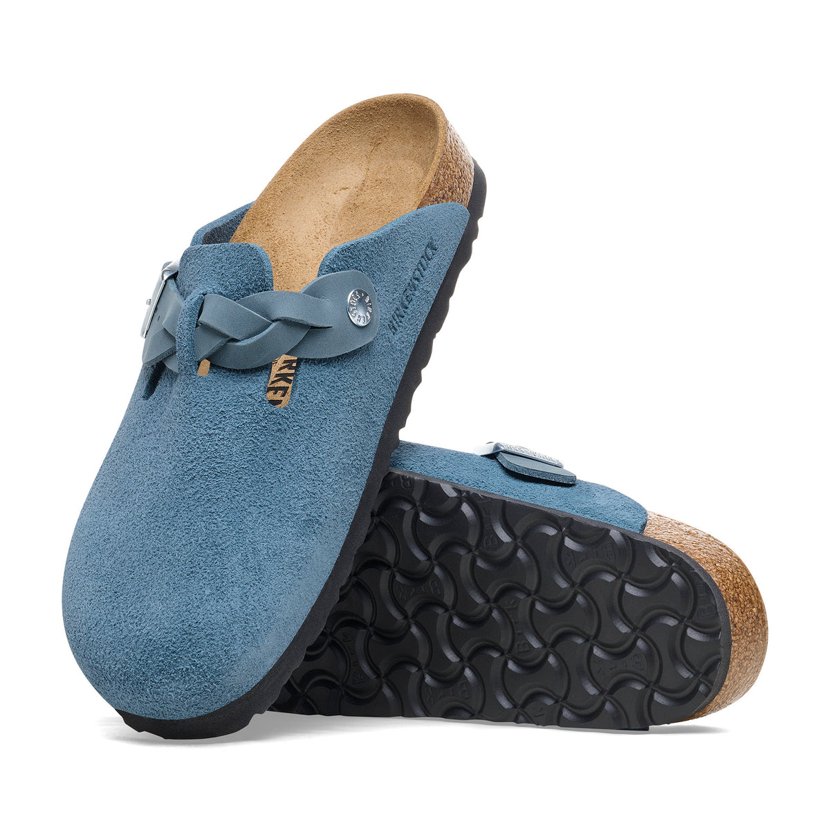 Boston Braided Elemental Blue Suede Leather