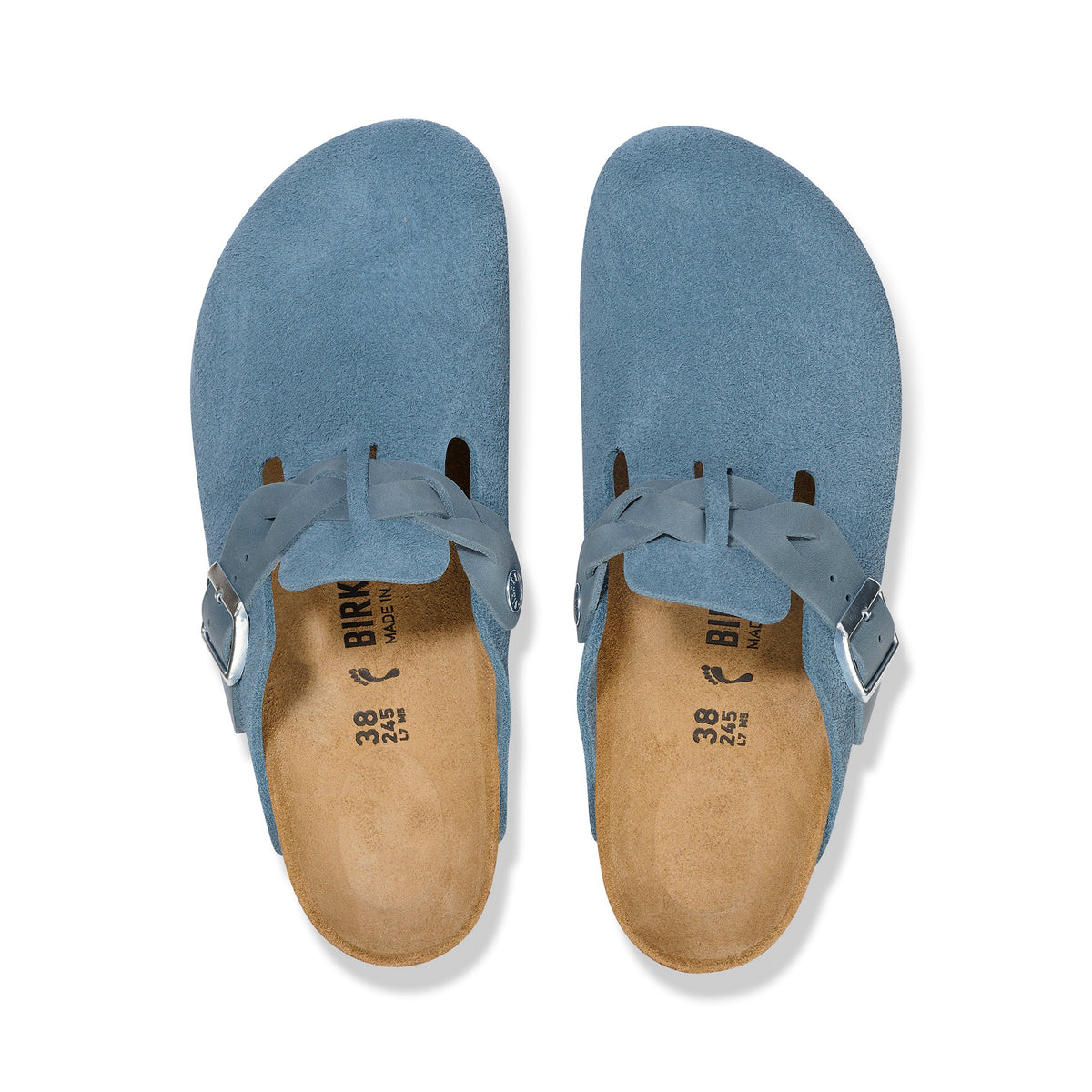 Boston Braided Elemental Blue Suede Leather