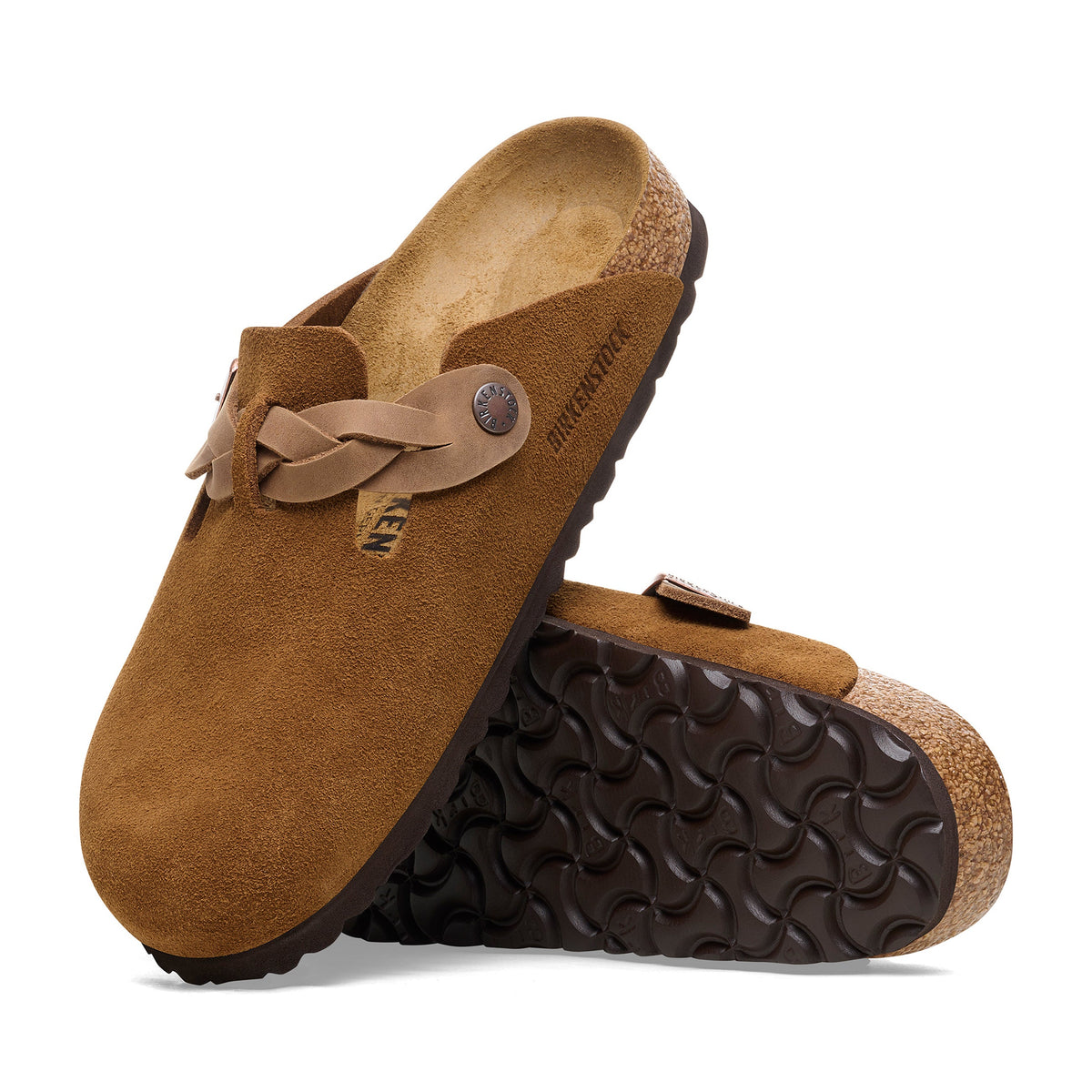 Boston Braided Mink Suede Leather