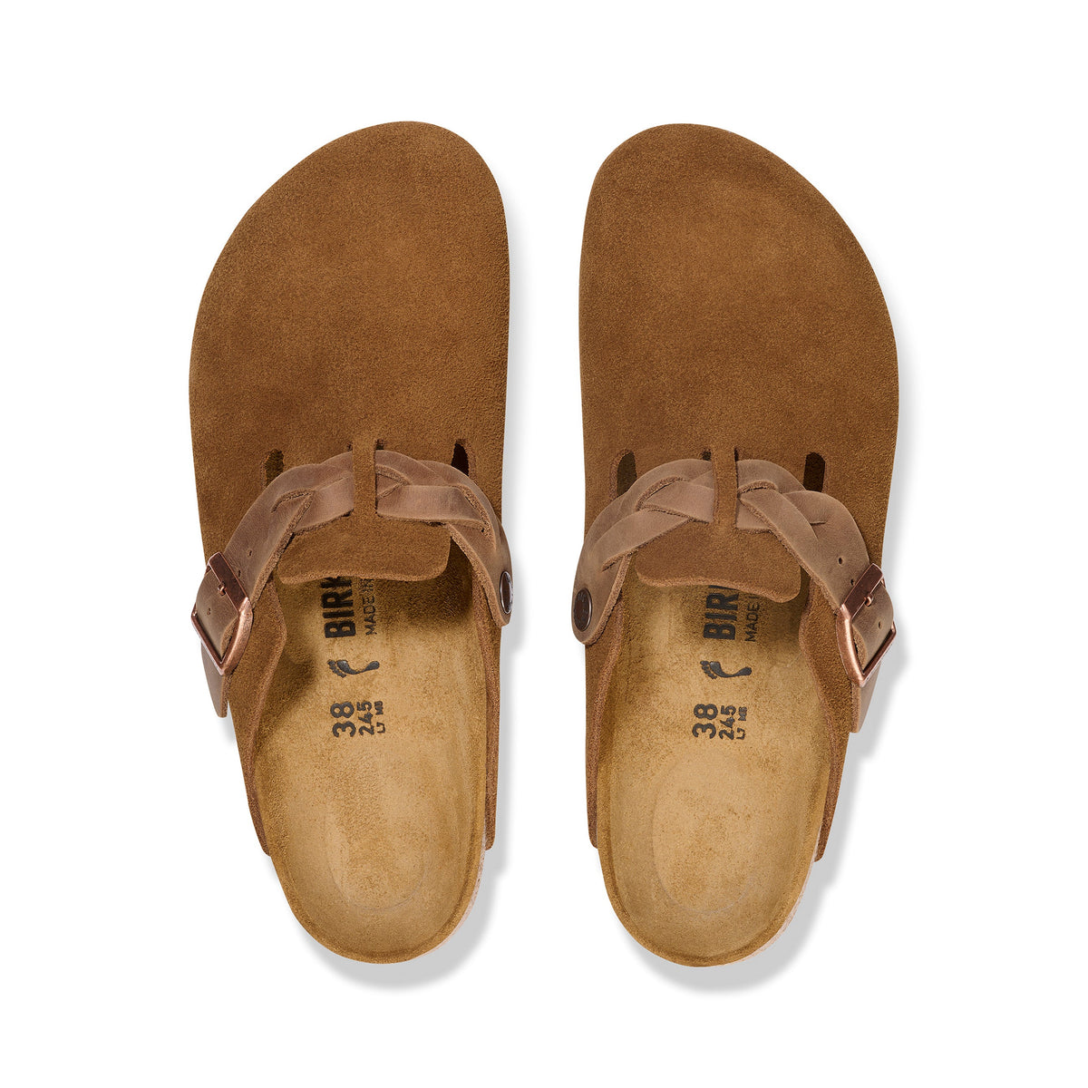 Boston Braided Mink Suede Leather