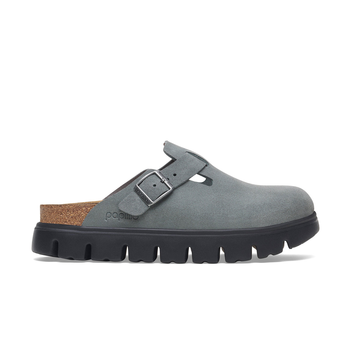 Boston Chunky Basalt Grey Suede Leather