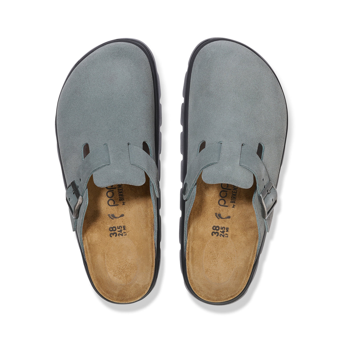 Boston Chunky Basalt Grey Suede Leather