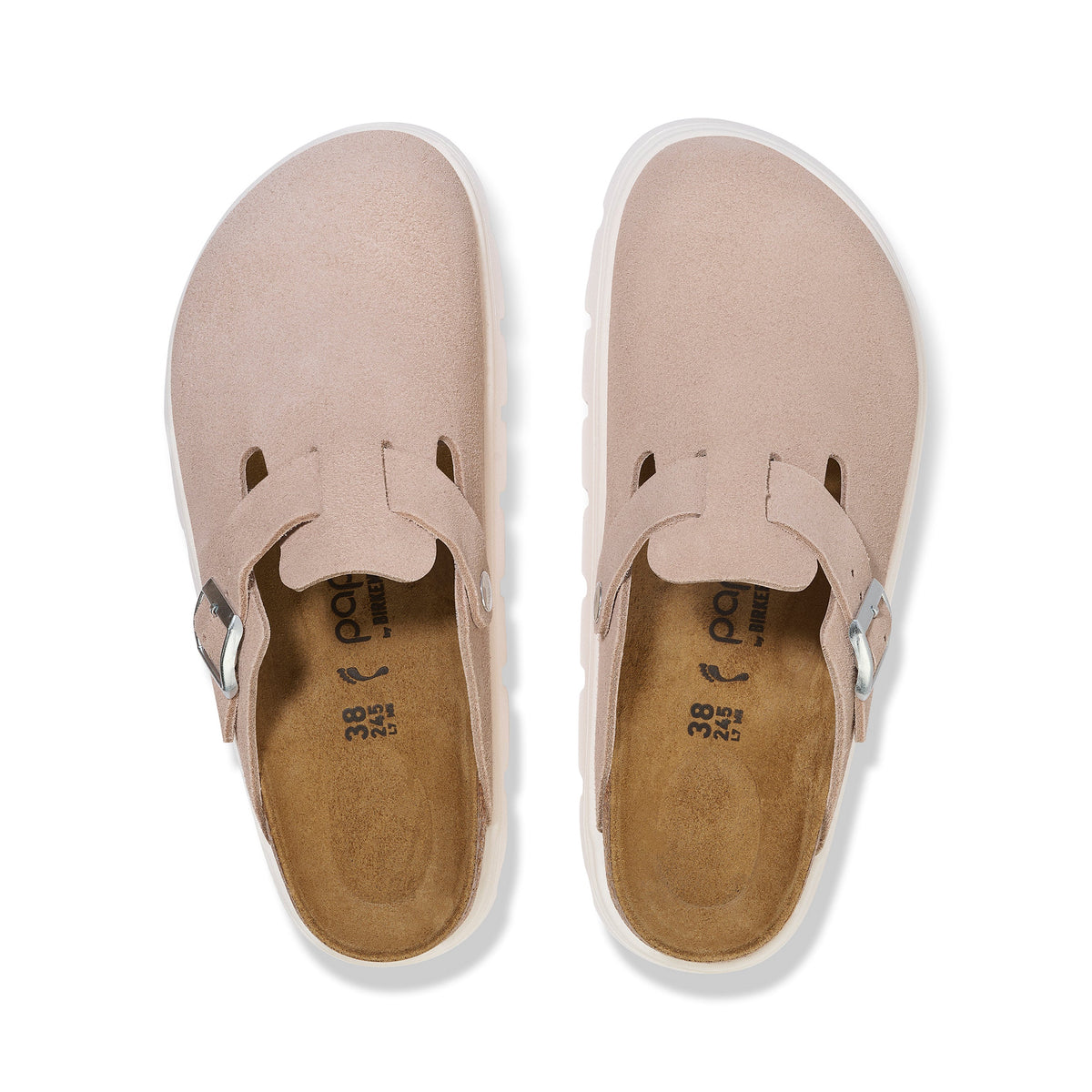 Boston Chunky Light Rose Suede Leather