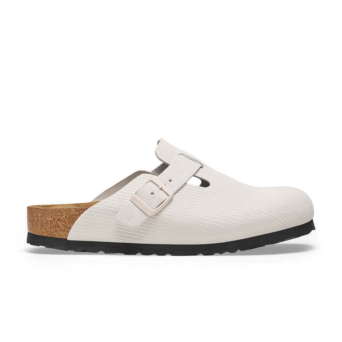 Boston Corduroy Antique White Embossed Suede Leather