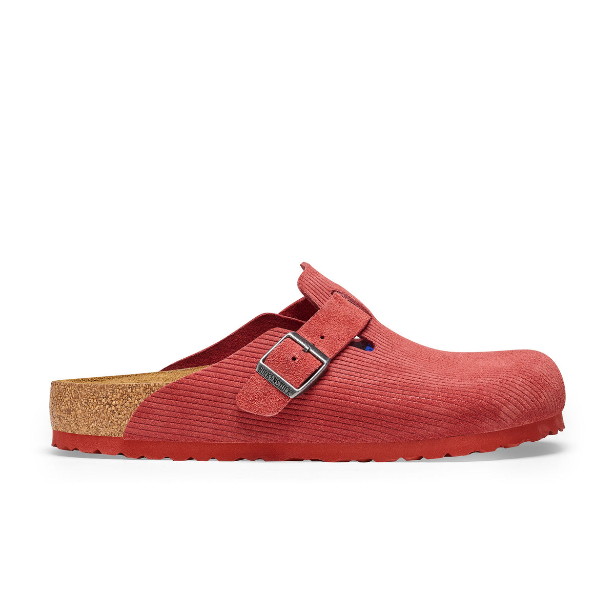 Boston Corduroy Sienna Red Embossed Suede Leather