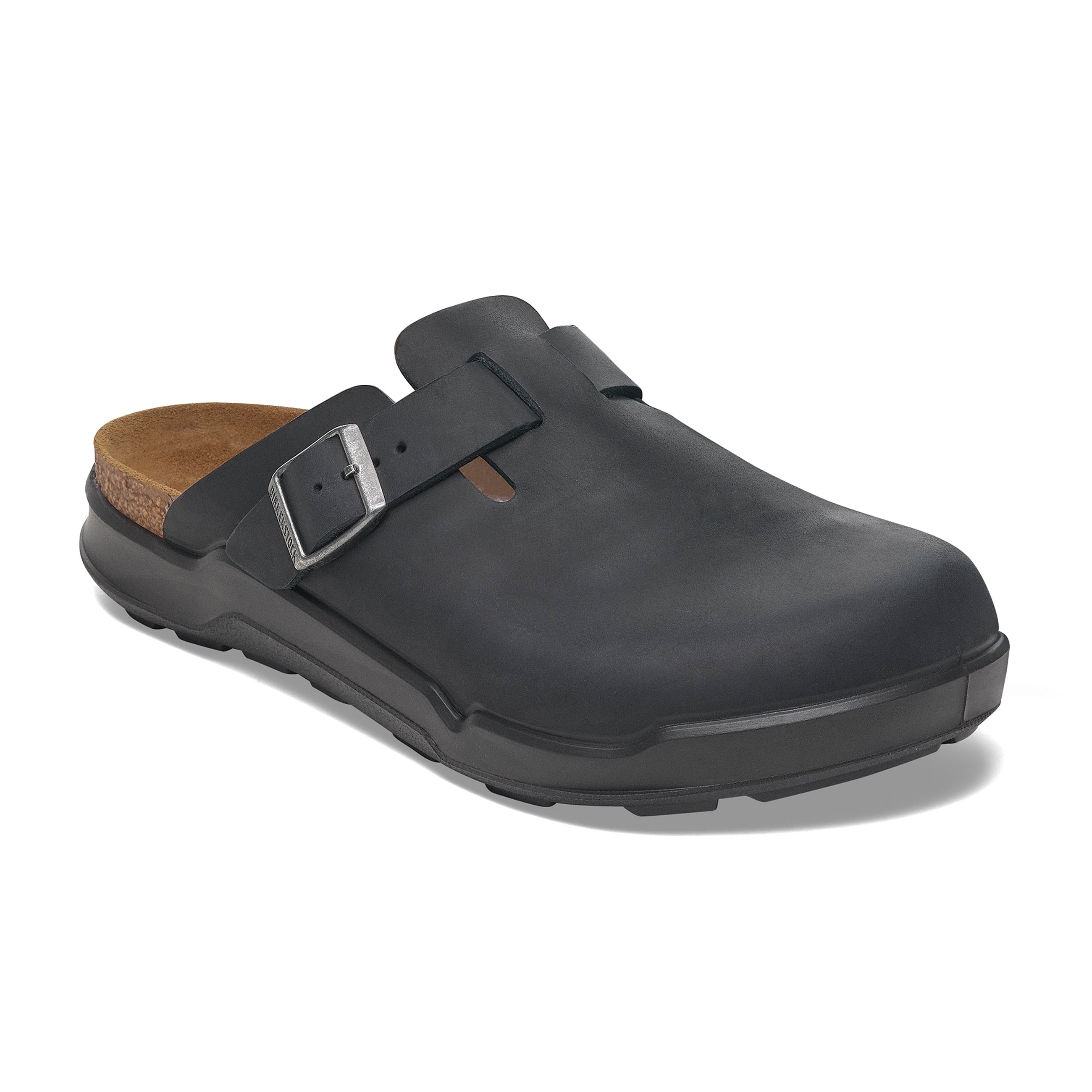 Boston Cross Town Black Oiled Leather