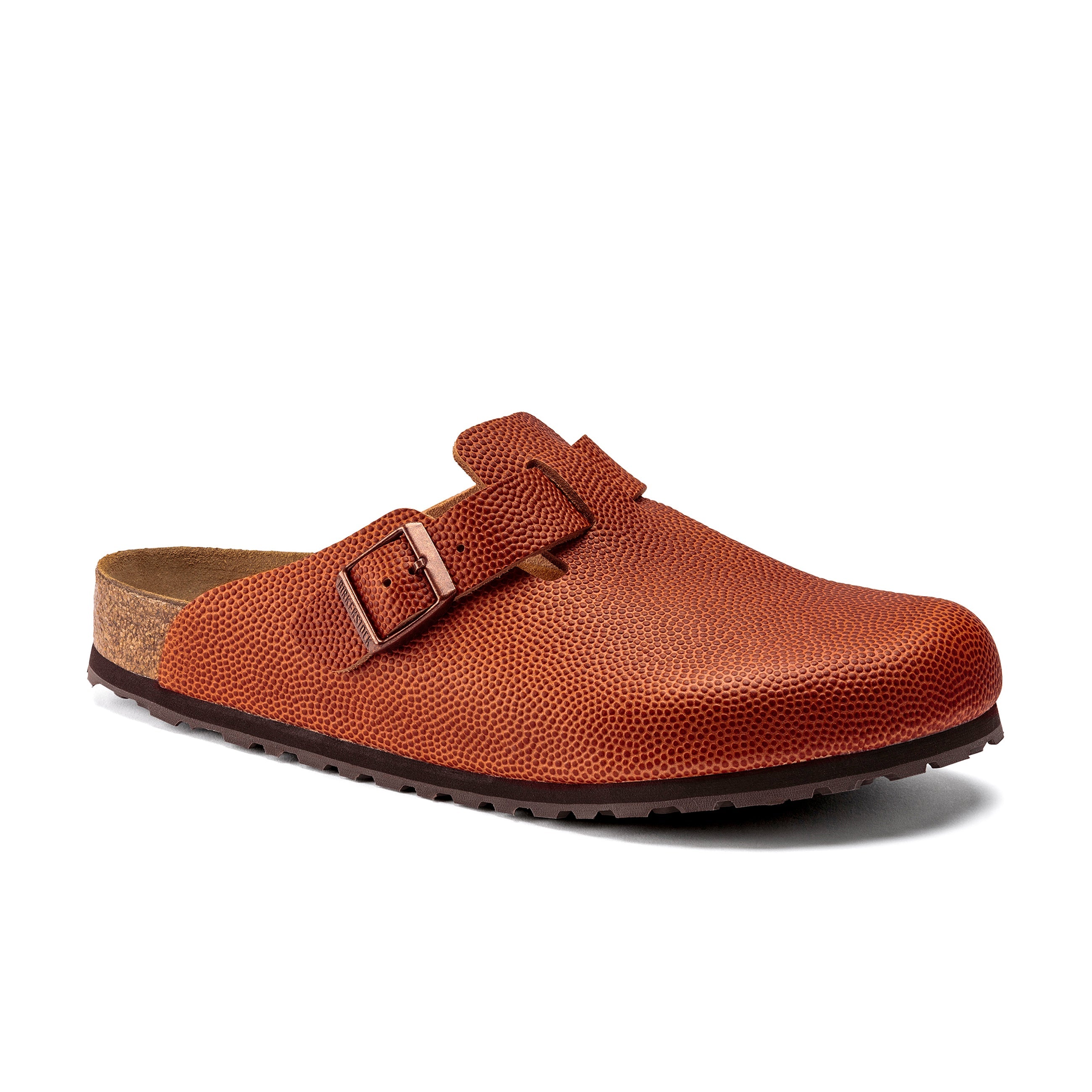 Boston Ginger Brown Embossed Natural Leather