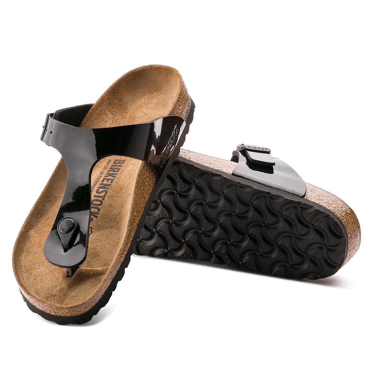 Gizeh Black Patent Birko-Flor