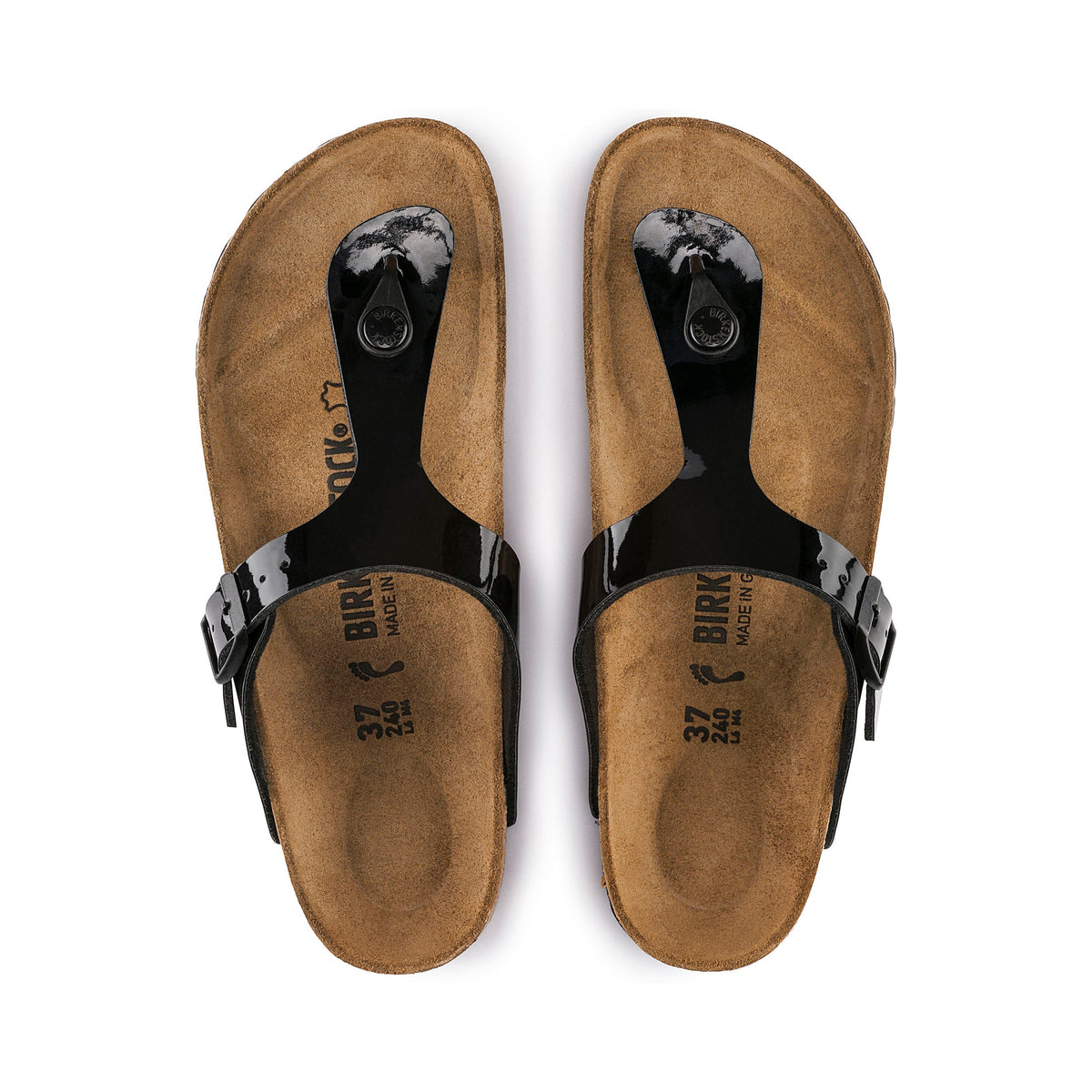Gizeh Black Patent Birko-Flor